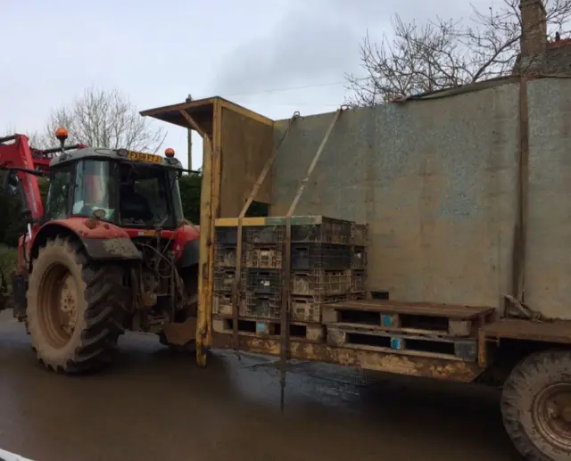 Farm vehicle at Bosahan Farm near Manaccan