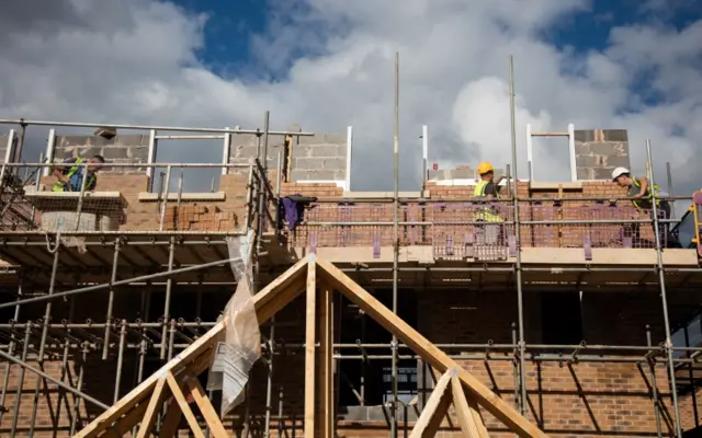 Houses being built