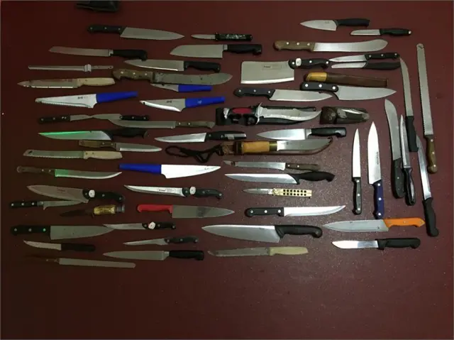 Knives handed into police last year