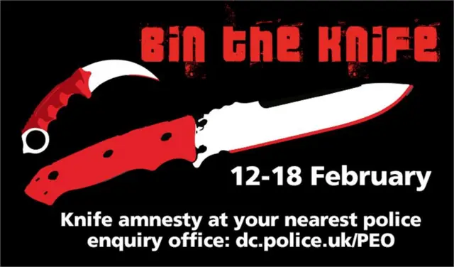 Knife amnesty poster