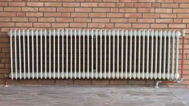 A radiator on a wall