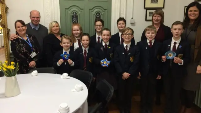 Staff and children at Hull Collegiate School