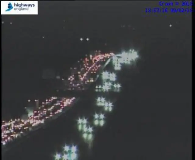 One lane closed and very slow traffic on M5 northbound between J24 and J23.