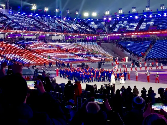 The GB team at the opening ceremony