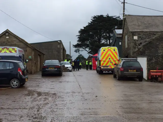 Police on farm