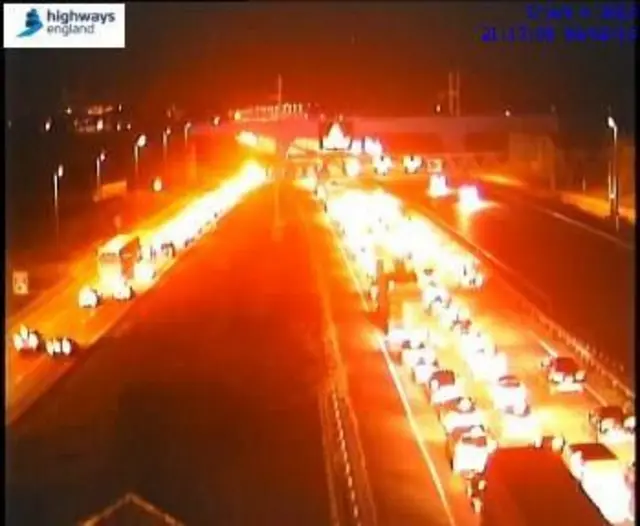There is severe disruption on the M4 Bristol eastbound.