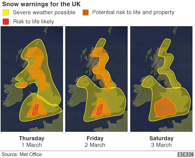 map showing weather warnings in the uk