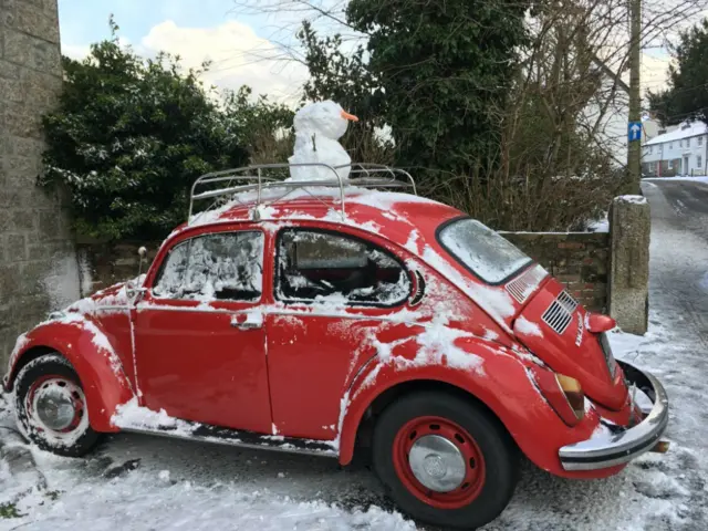 Snowman in Penryn