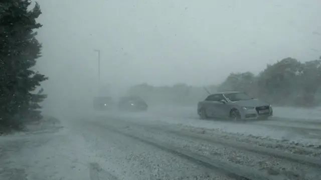 Cars in snow