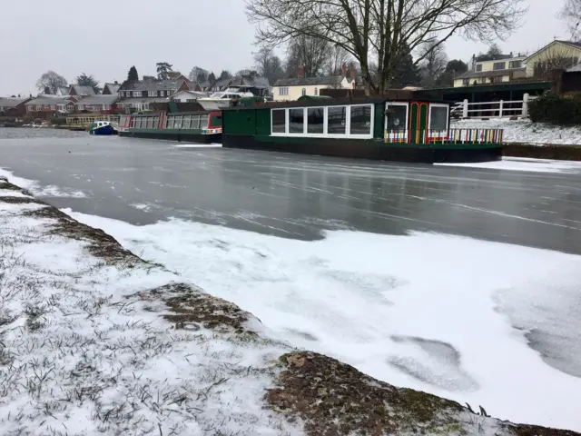 Frozen canal