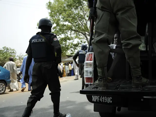 Nigeria police on patrol