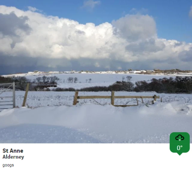 Snowy Alderney scene