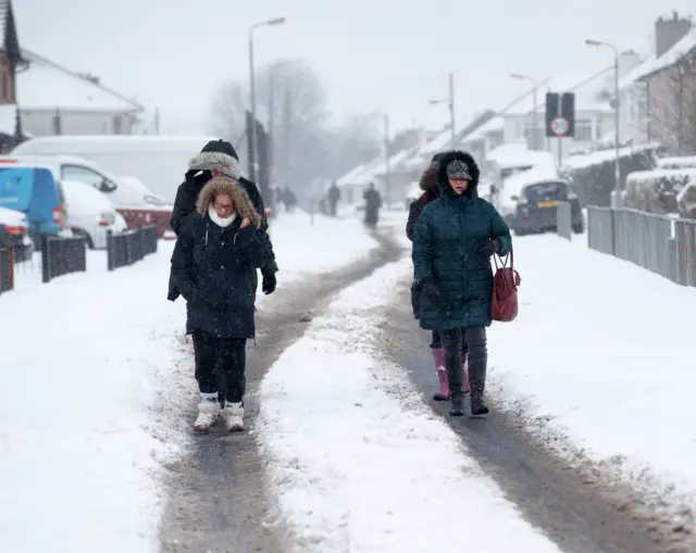 People walking Ballieston Glasgow