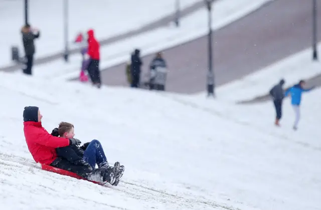 People sledging at Stormont