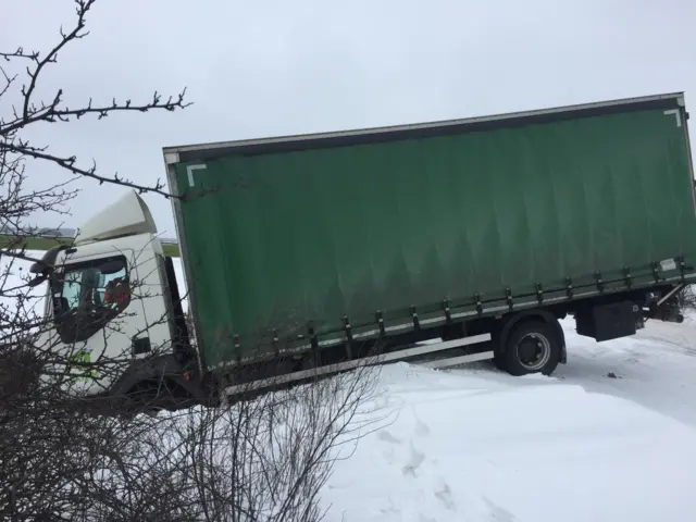 stranded lorry