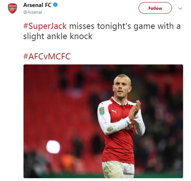 Arsenal tweet