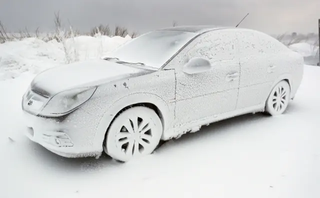 frozen car