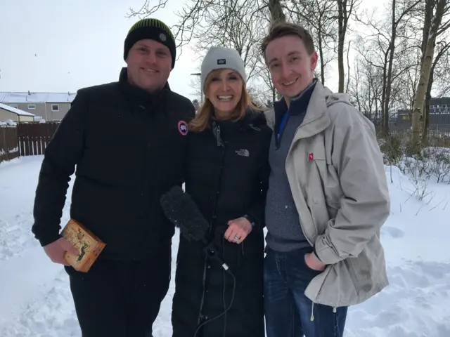 Jackie Bird with Barry and Ryan