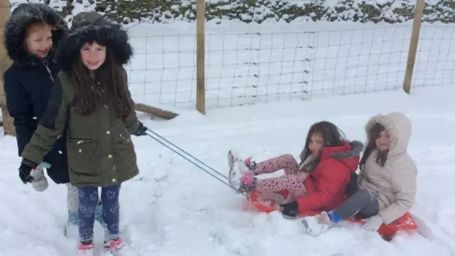 Kids in snow