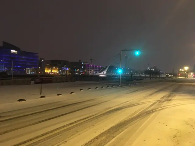 Dublin in the snow