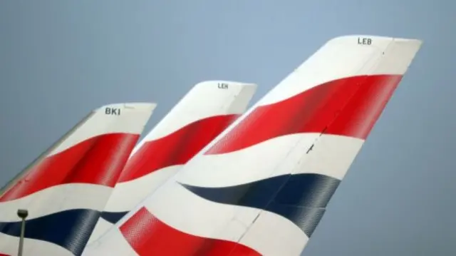 British Airways tail fins