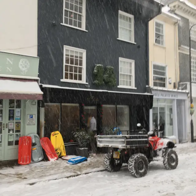 Sledges and quadbikes in Ashburton