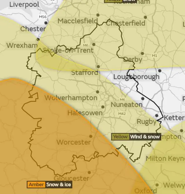 Weather warning map