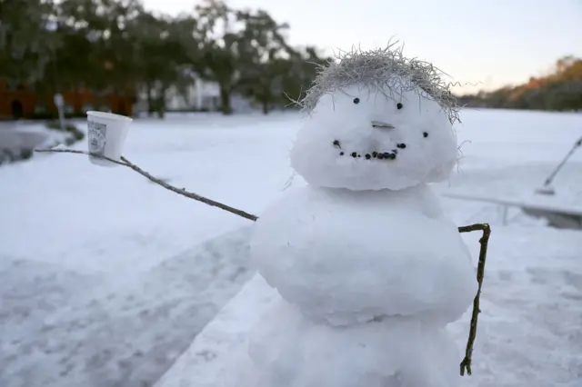 A snowman