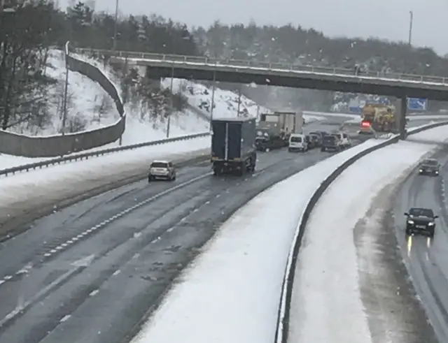 James Frazier McBride sent this picture of the M80, which is beginning to clear after hundreds of cars got stuck overnight