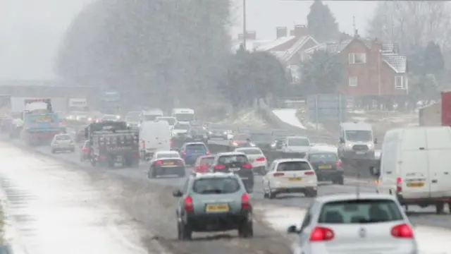 Cars on motorway