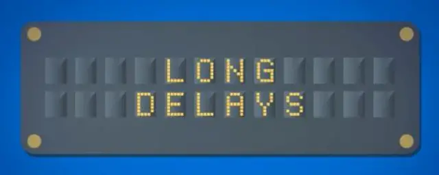 Road delays sign