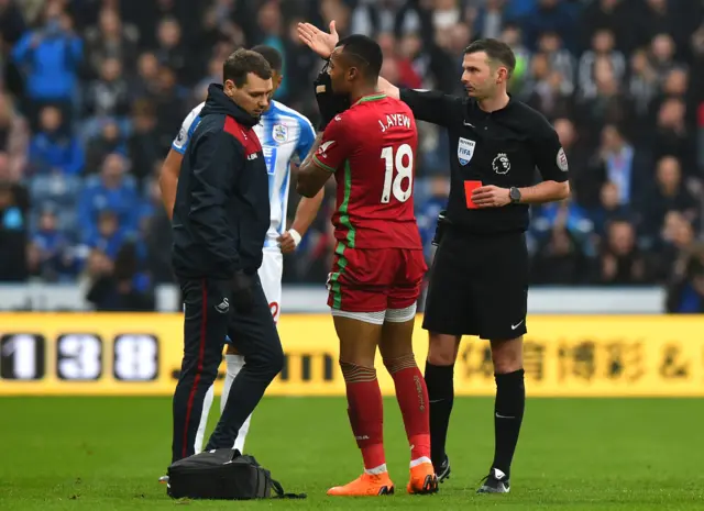 Jordan Ayew red card