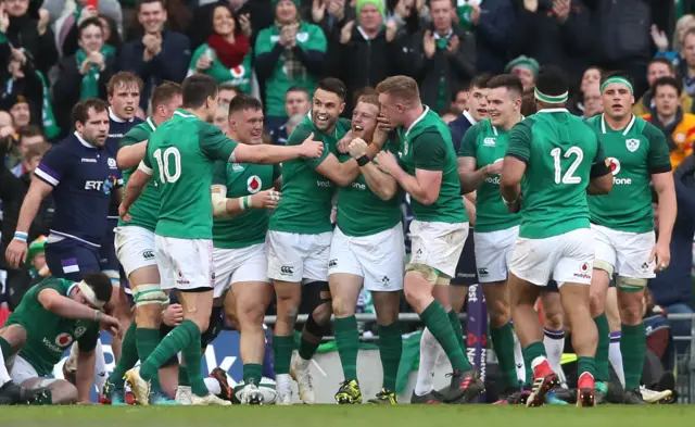 Ireland celebrate