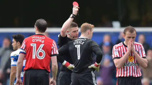 Jason Steele sent off