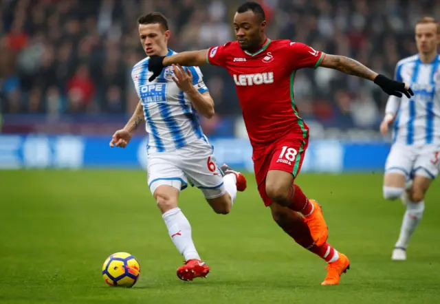 Jordan Ayew and Jonathan Hogg