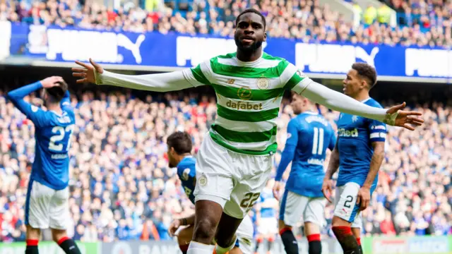 Celtic's Odsonne Edouard celebrates his goal