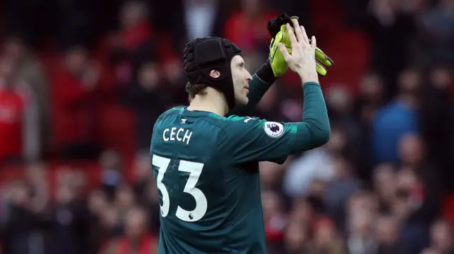 Petr Cech applauds