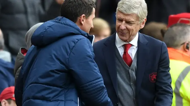 Javi Gracia and Arsene Wenger