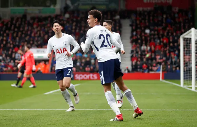 Tottenham's Dele Alli celebrates