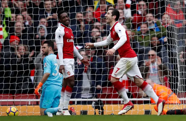 Henrikh Mkhitaryan celebrates