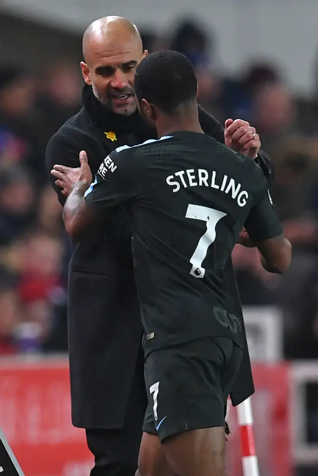 Raheem Sterling is substituted