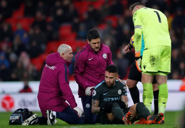 Otamendi receives treatment