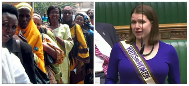 Rwandan parliamentarians and Lib Dem MP Jo Swinson