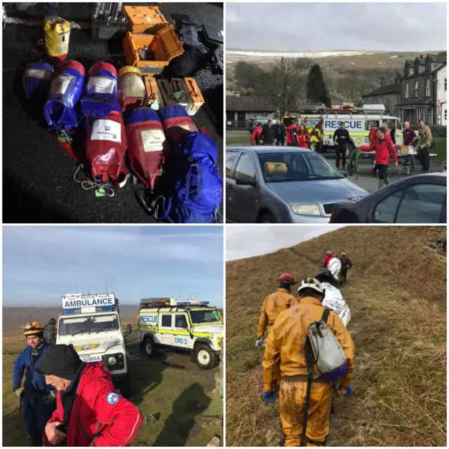 Rescue teams preparing to search for five cavers