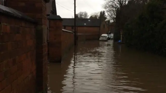 Flood water in Rolleston