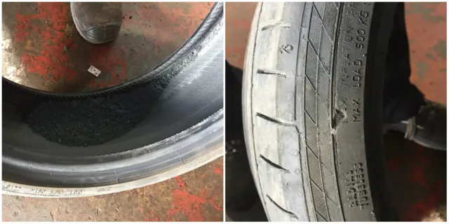 tyre damage