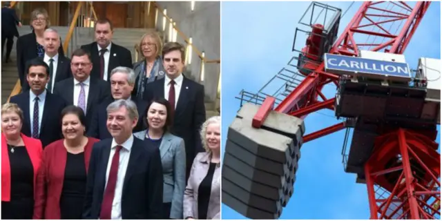 Scottish Labour front bench and Carillion machinery