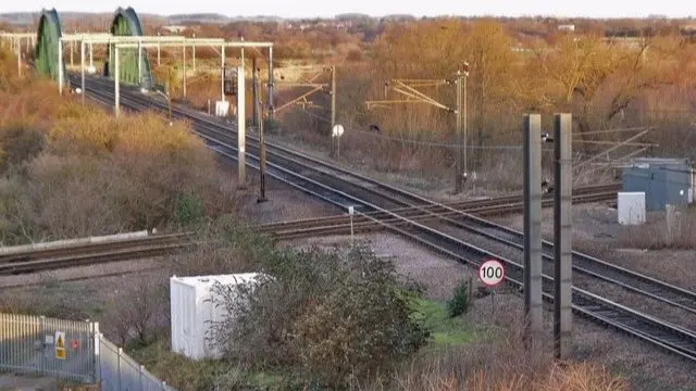 Flat crossing at Newark