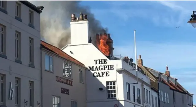 Fire at Magpie Cafe