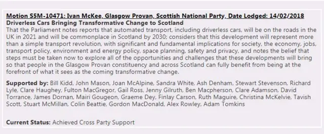 Here's the motion from SNP MSP Ivan McKee